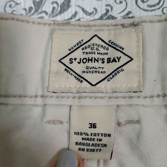 Vintage Mens Khaki Cargo Shorts Y2K Carpenter Tan Neutral Shorts - Picture 2 of 6